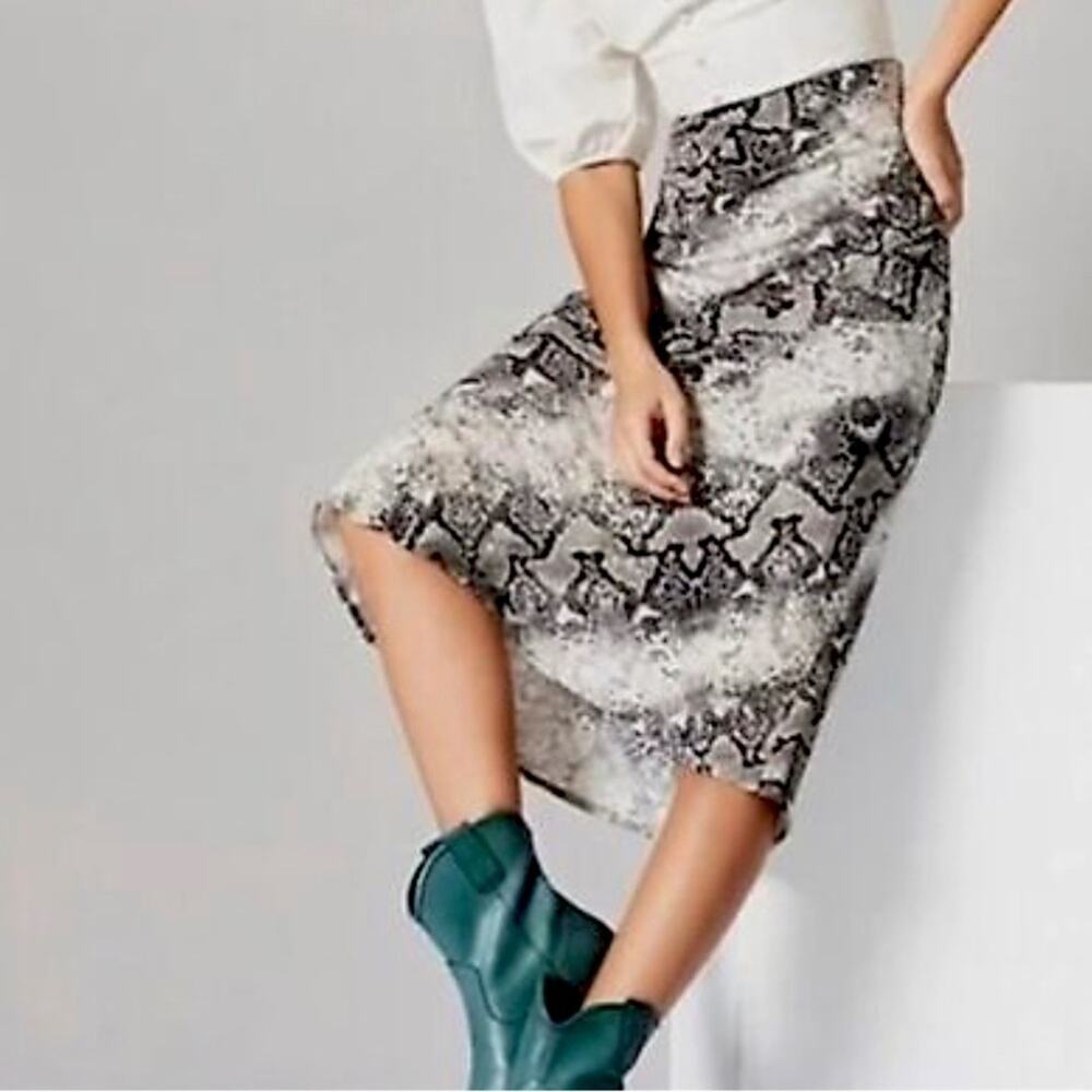 *6/$35* Sanctuary XXS Extra Extra Small Gray Black White Snake Print Skirt New